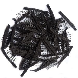 BAIXL High quality Excellent Creative For Hairpiece Caps Durable Wig Making Tool For Weave Extensions Comfortable Black Cloth Wig Combs Wig Combs Hair Clips Wig Accessories Sewing Hair Wig Clips Tools