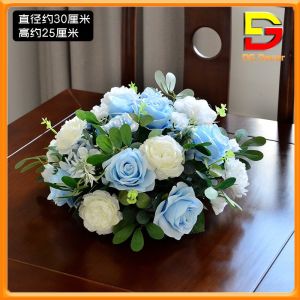 Lẵng Hoa Để Bàn Hoa Giả Dài 42cm Trang Trí Bàn Trà Phòng Khách Hội Nghị Hội Thảo Hoa Hội Nghị DC-143