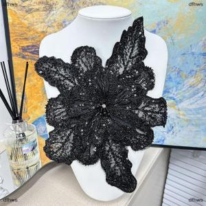 [COD] dfhws 1PC DIY Sequin Beaded Decorative Lace Patches Multi Layered Clothing Accessories White High Quality Handmade