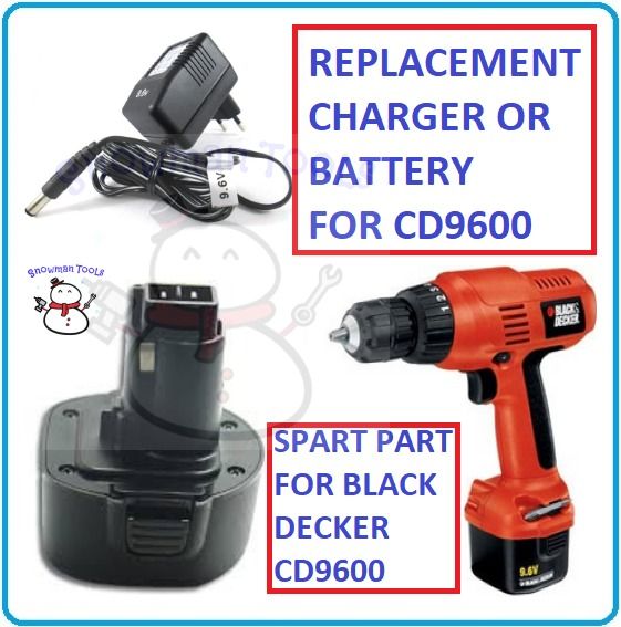 Black & decker 2024 9.6 v battery charger