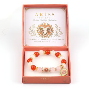Pisces The Soulful Dreamer Zodiac Beaded Bracelet | Amethyst & Moonstone Lucky Bracelet Gift Set