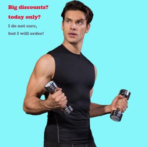 HOLA Swimming Men Sport Gym Clothes Running Crossfit Jogging Vest Top Fitness Tights