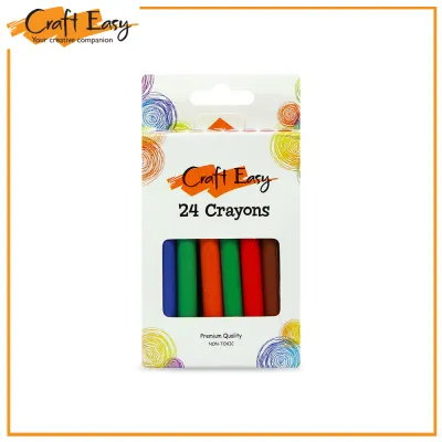 Craft Easy Crayons (24 Colors) - 1 Box