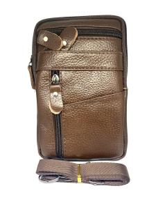 Sarung Hp Kulit Asli Tas Hp Kulit Asli 2 in1 Bisa Di Pinggang Atau Selempang Model Sleting