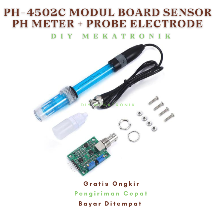 PH-4502C Modul Board Sensor PH Meter With Probe Electrode For Arduino ...