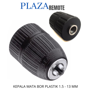 KEPALA BOR KEYLESS TANPA KUNCI PLASTIK DRILL CHUCK 1.5 - 13 MM 3/8 UNF