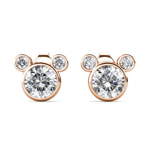 Her Jewellery Little Bear Earrings - Luxury Crystal Embellishments plated with 18K Gold