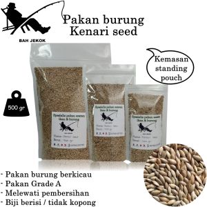 Pakan burung biji kenari untuk Kenari Finch Blackthroat Parkit Lovebird kualitas gacor SP (500gr)