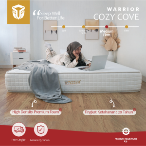 Warrior Cozy Cove Kasur Busa 90x200 Tebal 20 cm | Matras Full Busa Single Size (Free Bantal)