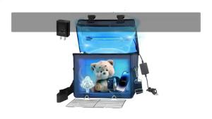 Large UVC Sanitizer with Ozone Foldable Cleaner Bag with Timer 36L/9.5gal UV Light Bulb Black Tote for Shoes Cell PhoneKey