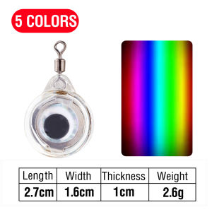 Attracting Fish Lamp Portable LED Fishing Lure Underwater Night Light Battery Powered Light Super Waterproof For Outdoor Fishing