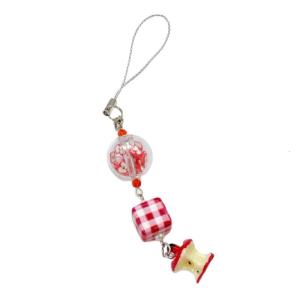 Stylish Apples Bead Mobile Strap Phone Accessory Phone Ornament Phone Pendant Suitable for Bags USB Drives and Phone