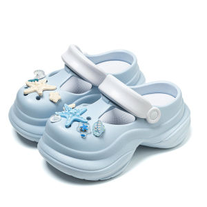[Free Shipping] Star-Patterned Clogs Womens Sandals Outdoor Slip-On Sandals Beach Sandals Indoor Slippers Womens Closed-Toe Sandals Womens Clogs.