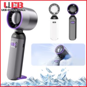 Electric Handheld Fan with Adjustable Speed and LED Digital Panel Compact for Home and Outdoor Use