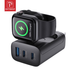 OATSBASF 4 in 1 QC3.0 Fast Charger Adapter Compatible with Apple Watch Wireless Charging