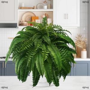[COD] dgheg Lifelike Artificial Boston Fern Plastic Plants Decorations UV Resistant For Outdoor Home Kitchen Decor Garden Decoration Artificial Plants