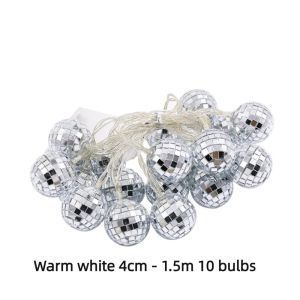 HUADIN Warm Glow LED Christmas Tree Ornament Lights Festive Ambient Soft Glow Knit Hat Shaped Lights Cozy Flexible Wire Disco Mirror Ball String Lights Christmas Tree
