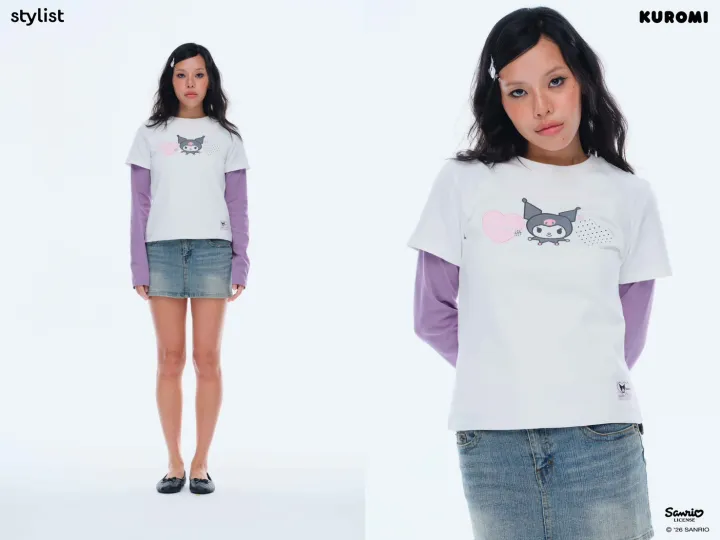 STYLIST%20%7C%20Kuromi%20-%20Regular%20Tee%20TripleHeartWhite%20%E0%B9%80%E0%B8%AA%E0%B8%B7%E0%B9%89%E0%B8%AD%E0%B8%A2%E0%B8%B7%E0%B8%94%E0%B8%9E%E0%B8%AD%E0%B8%94%E0%B8%B5%E0%B8%95%E0%B8%B1%E0%B8%A7%20%E0%B8%84%E0%B8%B8%E0%B9%82%E0%B8%A3%E0%B8%A1%E0%B8%B4%20-%20Image%203