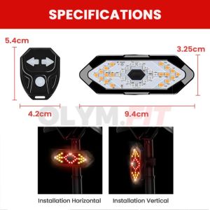 Lampu Sepeda Belakang Dengan Sein Wireless Sen MTB Road BIke Seli Lipat