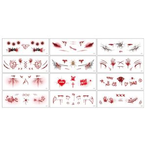 สติ๊กเกอร์สักใบหน้าสี ปาร์ตี้วันหยุด แต่งหน้าชั่วคราว สติ๊กเกอร์