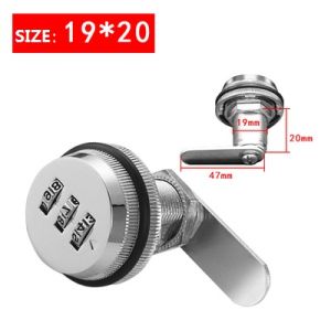 20MM 3 Digit Code Mailbox Combination Cam Lock SLIVER COLOR for Metal and Wooden Box (Suitable for Condo Airbnb)