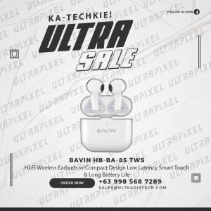 BAVIN HB-BA-85 TWS Hi-Fi Wireless Earbuds w/Compact Design Low Latency Smart Touch & Long Battery Life