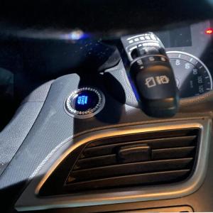 PENGQ รถยนต์ อุปกรณ์ตกแต่งรถยนต์ ครอบตัดวงกลม แหวนพลอยเทียม แหวนคริสตัล เริ่มหยุดเครื่องยนต์ วงกลมตกแต่งรถยนต์ แหวนเพชรประดับ ตกแต่งปุ่มสวิตช์