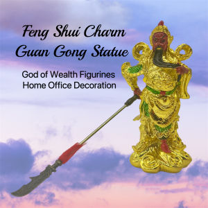 Feng Shui Guan Gong Statue Kwan Kung Statue God of Wealth Figurines Home Office Decoration 16.5cm