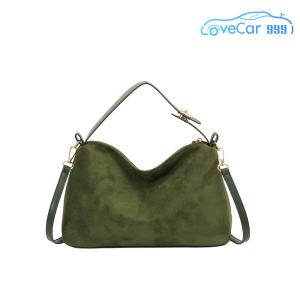 Womens Faux Suede Shoulder Bag in Classic Solid Colors Crossbody Handbag for Work and Casual Events