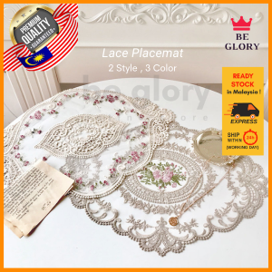 Vintage Lace Placemat And Coaster Alas Meja Home Table Decor Photography Props French Lace Embroidered Placemat Decoration Tablecloth Palace Style
