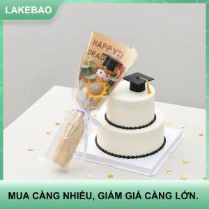 【LAKEBAO】 Đám cưới bó hoa Crochet Hoa tốt nghiệp bó hoa thủ công dệt kim tốt nghiệp Quà tặng lý tưởng cho bên trường tổ chức sự kiện trang trí