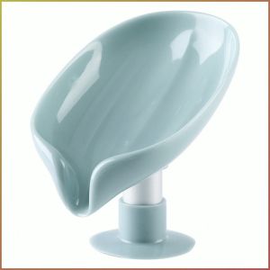 ถาดสบู่ เทคโนโลยีสีดํา ที่วางสบู่ ถ้วยดูดซิลิโคน วัสดุ abs การจัดเก็บ แข็ง อลูมิเนียมอวกาศ