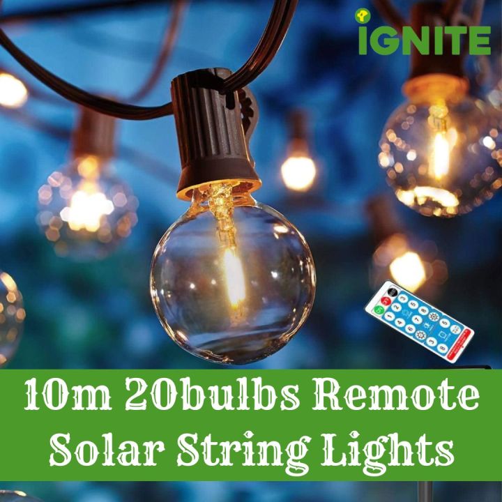 Solar Power String Lights Outdoor String Lights with Remote Christmas