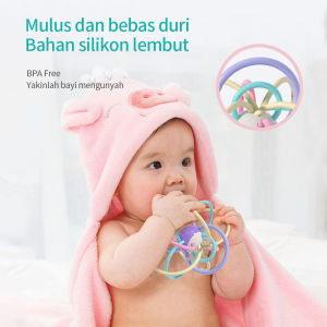 Mainan rattle kerincingan bayi mainan teether gigitan bayi set