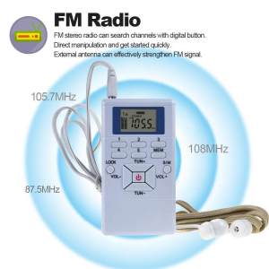 Máy radio bỏ túi Mini Portable DSP Stereo FM Radio Digital Clock Receiver