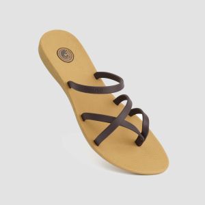 Sendal Jepit Karet Wanita Dewasa Terbaru Tali Kuat Korean Style Camou Jeany Banana Kuning Anti Licin