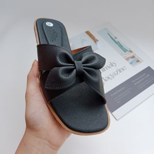 Dép lê bệt quai chéo thắt nơ hoa lá đế  chống trơn trượt  siêu bền đẹp thời trang hottrend HD03