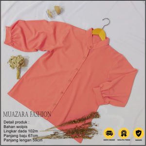MUAZARA - Baju Atasan Wanita / Kemeja Wanita / Kemeja Lengan Balon / Arin Top