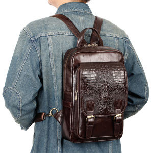 Oil Wax Cowhide Genuine Leather High-capacity Mens Backpack Multi-function Chest Bag Messenger Shoulder Bags Crossbody Casual PackBag For Men Chest Bag Designer Leisure Sports Natural Cowhide Womens Chest Pack For Male