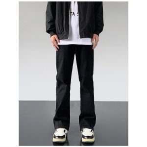 PREIE SIMPLE Cleanfit Flared Jeans for men Retro Washed Style Straight Leg Loose Fit Baggy jeans Slightly Flared Version