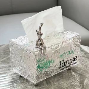 New Acrylic Tissue Box Living Room Office Bathroom Paper Drawer Wall Hanging Dual Purpose