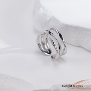 S925 Sterling Silver 18K Gold Ring Ajuster Ring For women Minimalist Silver Jewelry SK Jewellery Birthday Gift