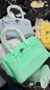 Jellyfirkin Jelly tote bag kiiikiii Same style jelly bag M Large-capacity shoulder bag bag