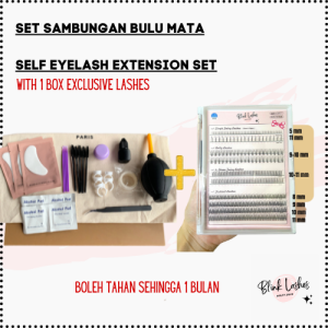 Self Eyelash Extension Set with customised combo eyelash/Set Sambungan Bulu Mata