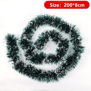 200cm Christmas Tinsel Garland Christmas Shiny Wreath Madder Flower Ribbons Xmas Tree Ornaments Wedding Birthday Party Decoration Supplies