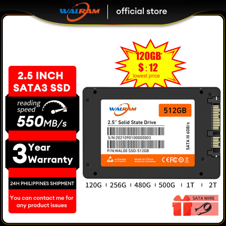 WALRAM SSD Hdd SATA3 SSD 120gb SSd 240 gb 512gb 100% Genuine