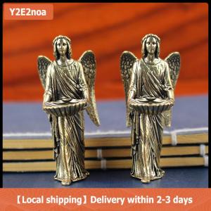 【Local shipping】 Brass Angel Statue Figurines Desktop Decorations Creative Crafts Small Bronze Ornaments For Home Decor