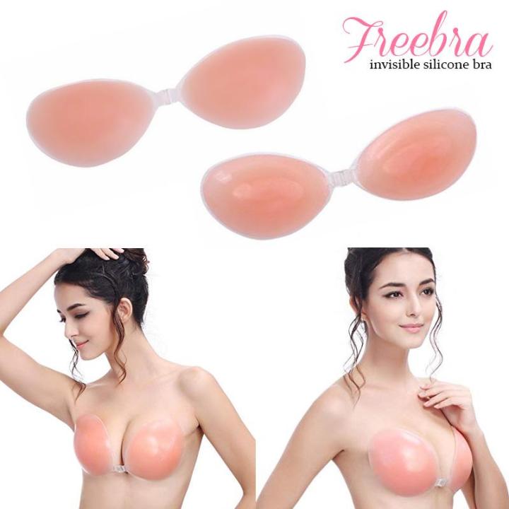Thick Silicone Free bra push up strapless invisible bra pads nude