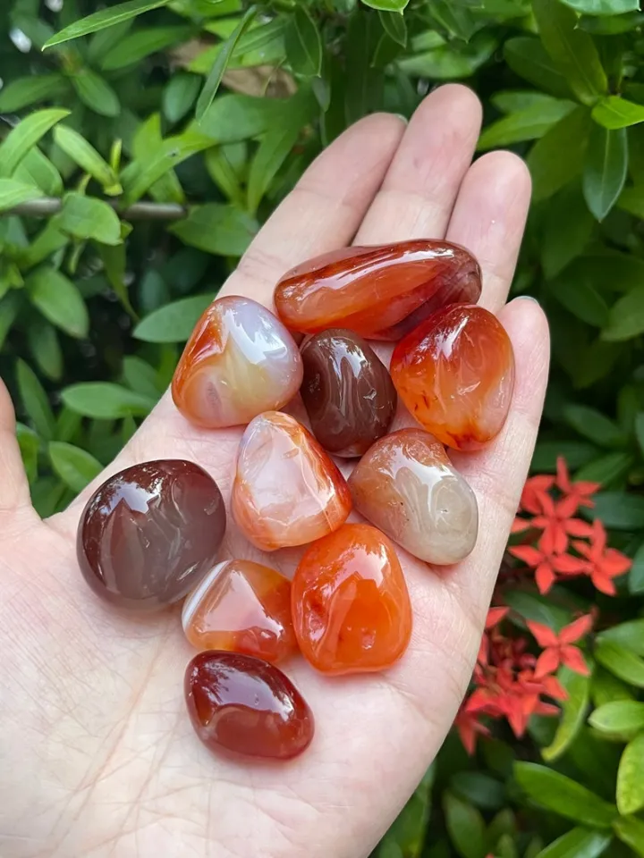 Banded Carnelian Stone Tumbled Gemstone Healing Crystals and Stones  Tumbled Carnelian Crystal Sacral Chakra Stones