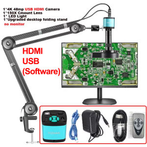 Yizhan 4K Microscope Electronics Repair  Digital Microscope with Camera HDMI Type-C Port 48MP 1080P Camera for Laboratory Repair Phone Soldering Tools